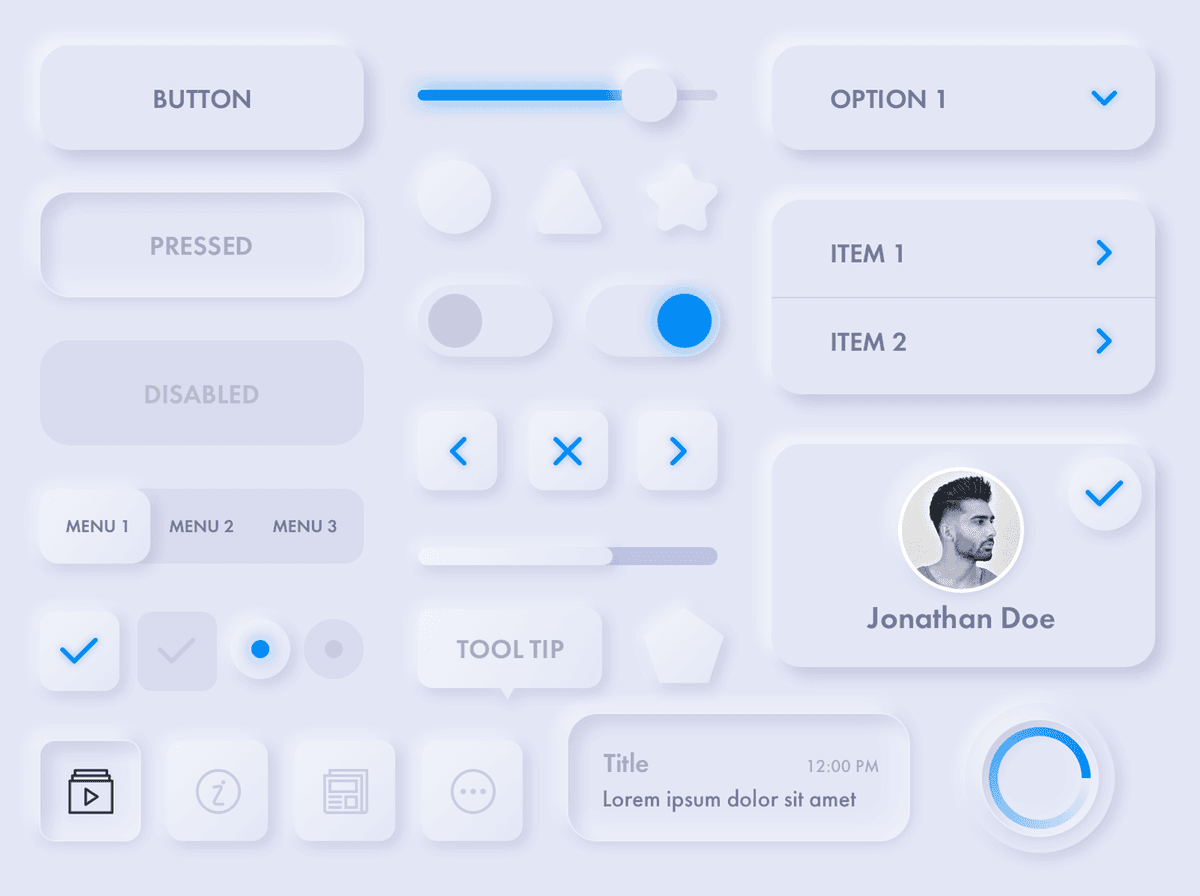 Neumorphic UI Example